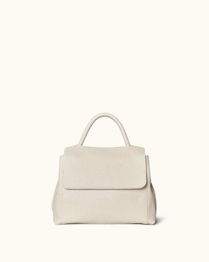 Soft Cowhide Magnetic Flap Over Top Handle Shoulder Bag
