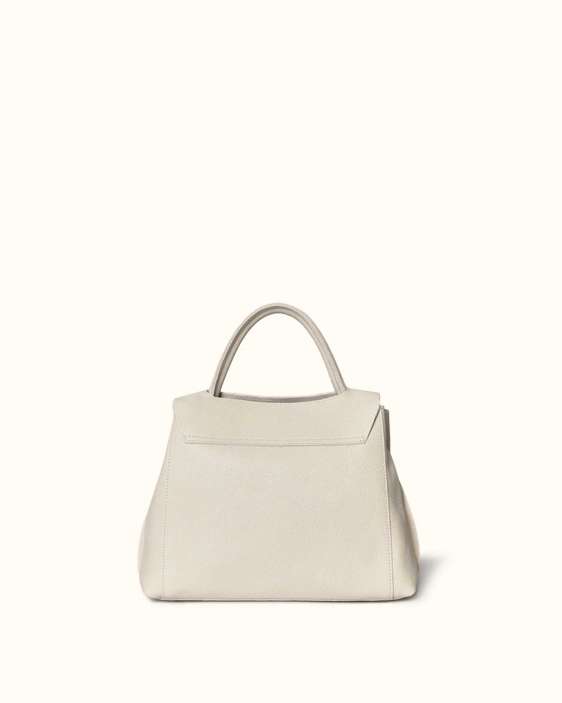 Soft Cowhide Magnetic Flap Over Top Handle Shoulder Bag