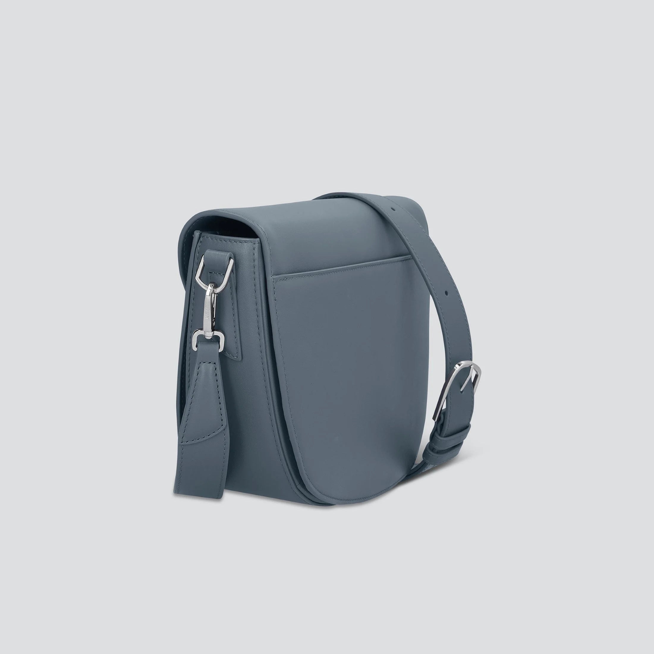 Soft Touch Curved Flap Over Saddle Crossbody Bag