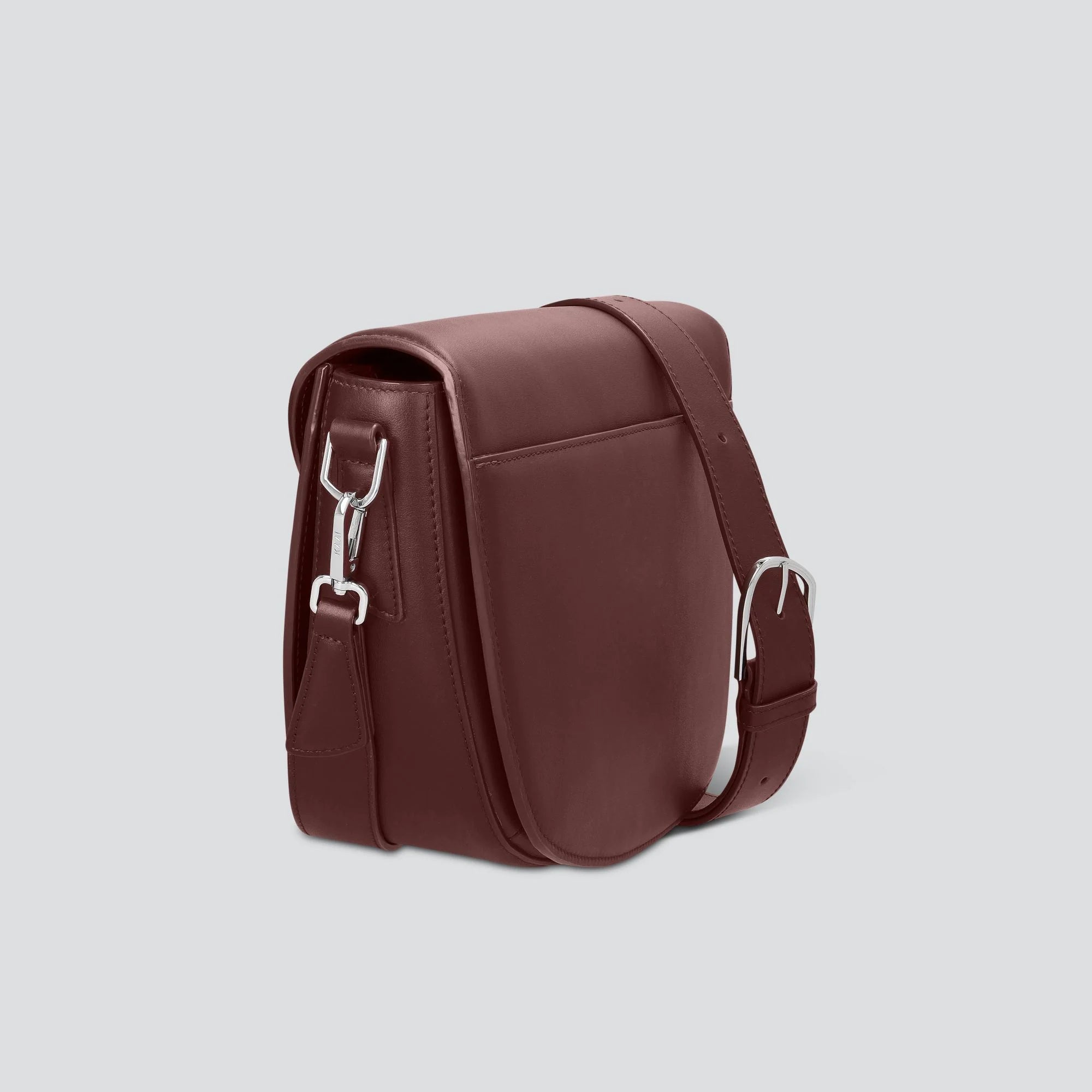 Soft Touch Curved Flap Over Saddle Crossbody Bag
