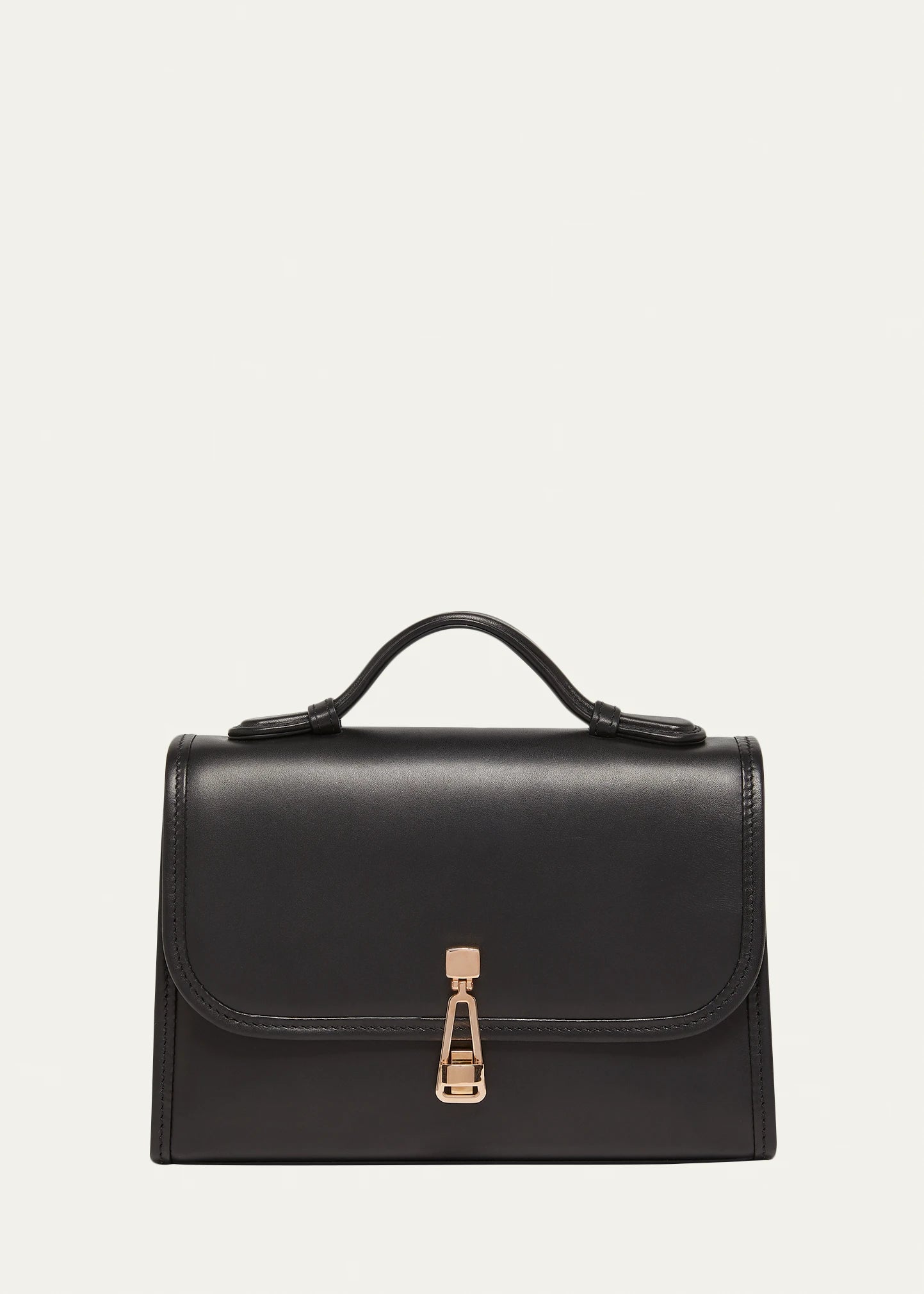 Nappa Leather Turnlock Flap Over Top Handle Crossbody Bag