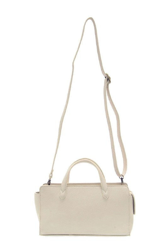Mini Vegan Leather Top Zip Crossbody Tote Bag