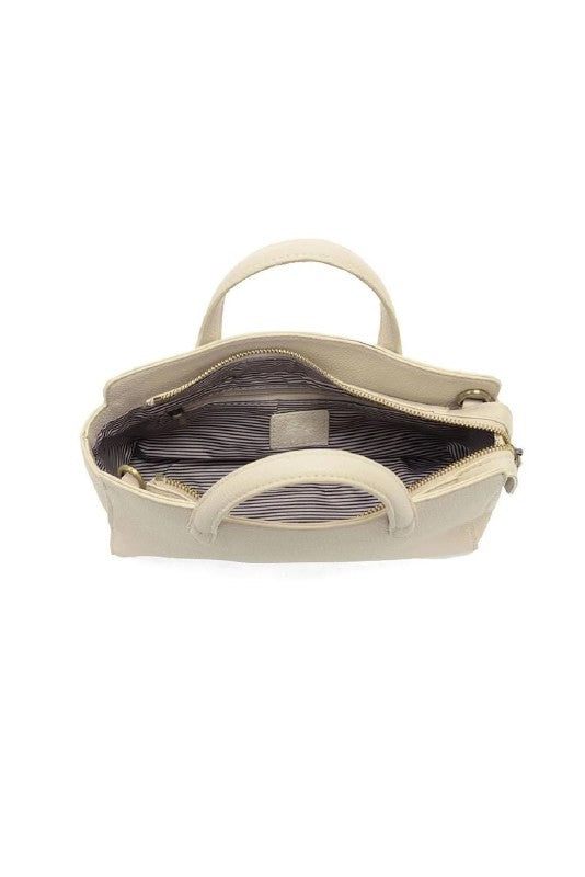 Mini Vegan Leather Top Zip Crossbody Tote Bag